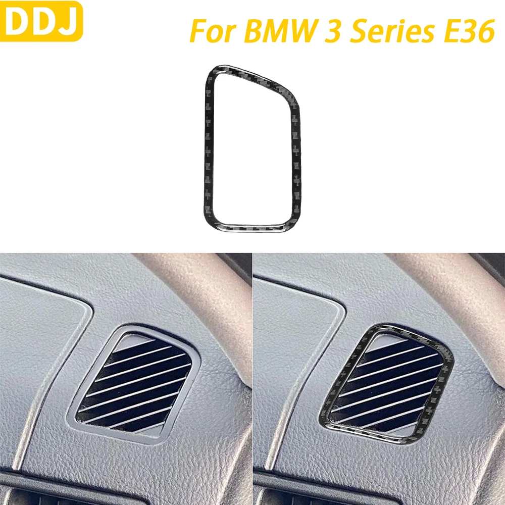 

For BMW 3 Series E36 1991-1999 Accessories Carbon Fiber Co-pilot Dashboar Air Vent Outlet Panel Cover Trim Car Interior Sticker