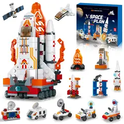 277PCS Space Building Blocks 12 in 1 Mini Shuttle Building Brick Set aerospaziale Rocket Toy Kids Classroom premi Party Favor Gift