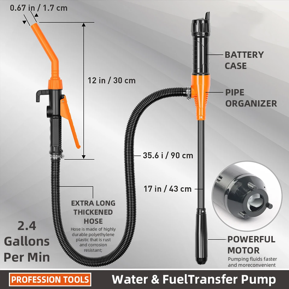 Handheld Electric Oil Siphon Pump Liquid Transfer Battery Powered Portable Water Gas Extractor Tool Car Petrol Fuel Siphon Pump view 4