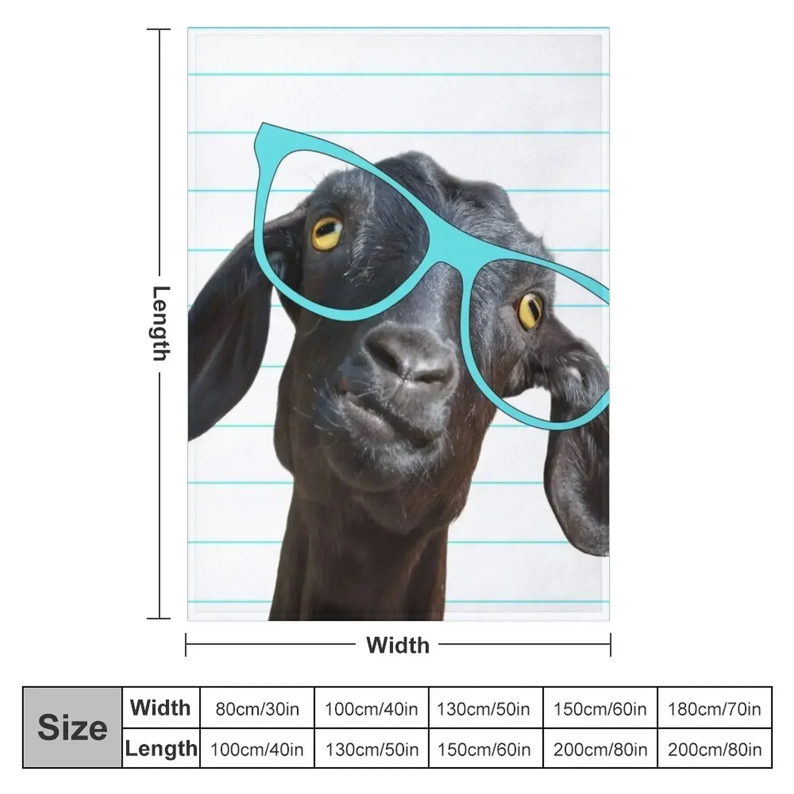 Smarty Goat Throw Blanket couch cozy soft plush fuzzy picnic outdoor blanket