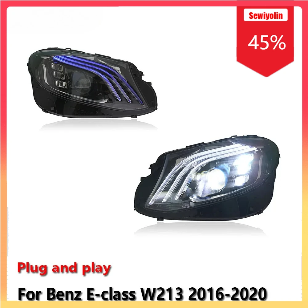 

Car Lamps Headlight Auto Assemblies For Benz E-class W213 2016-2020 Fog DRL Brake Turn Signal Lamp Plug and Play