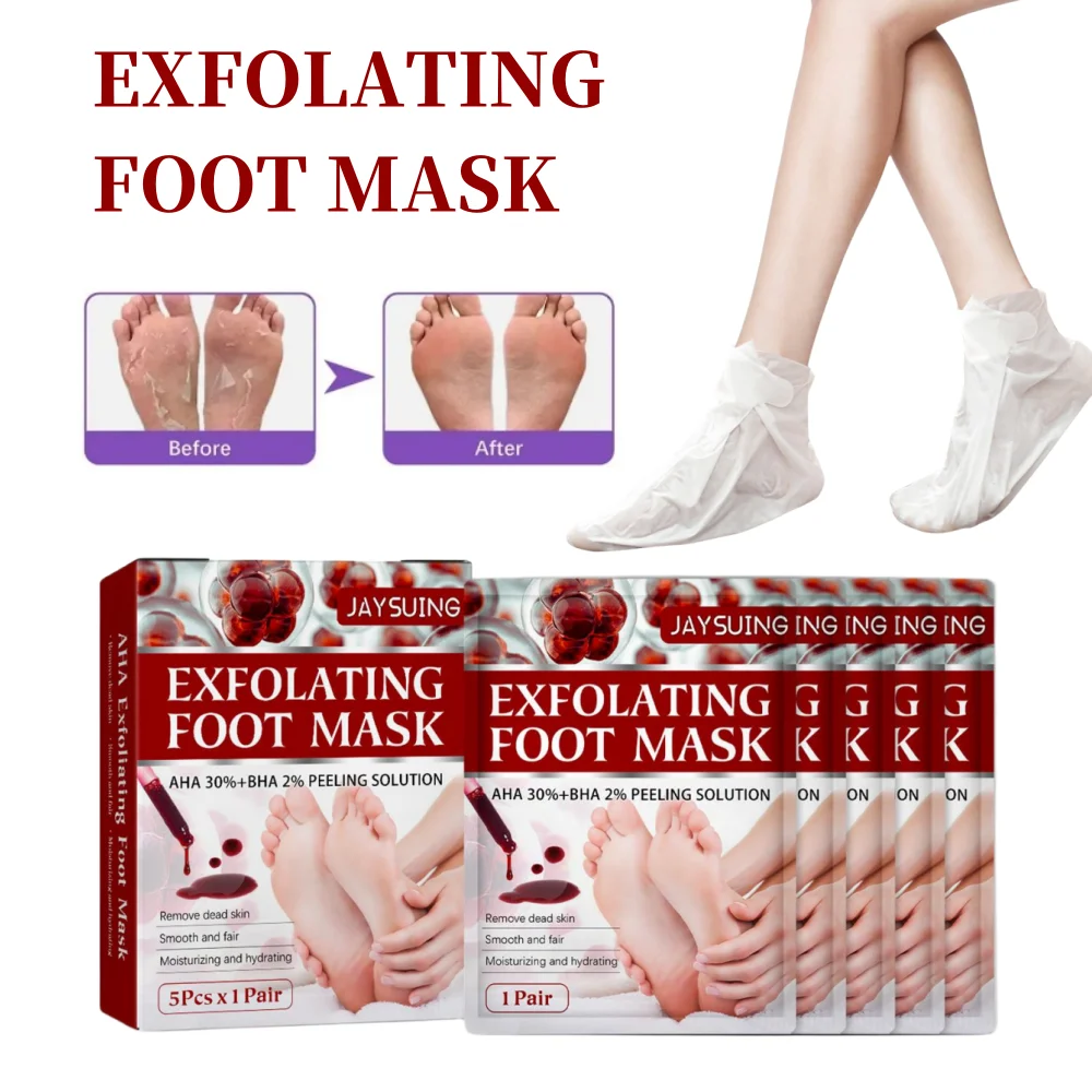 5/1Pairs Fruit Acid Exfoliating Foot Mask Peeling Pedicure Socks Scrub Moisturizing Dead Skin Remove Anti Crack Foot Patch Spa