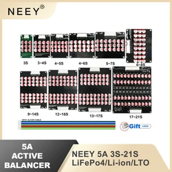 NEEY 5A Equalizer Balancer 3S 4S 5S 6S 7S 8S 10S12S 14S 16S 17S 18S 19S 20S 21S Lifepo4/Li-ion/LTO Battery Energy Capacitor