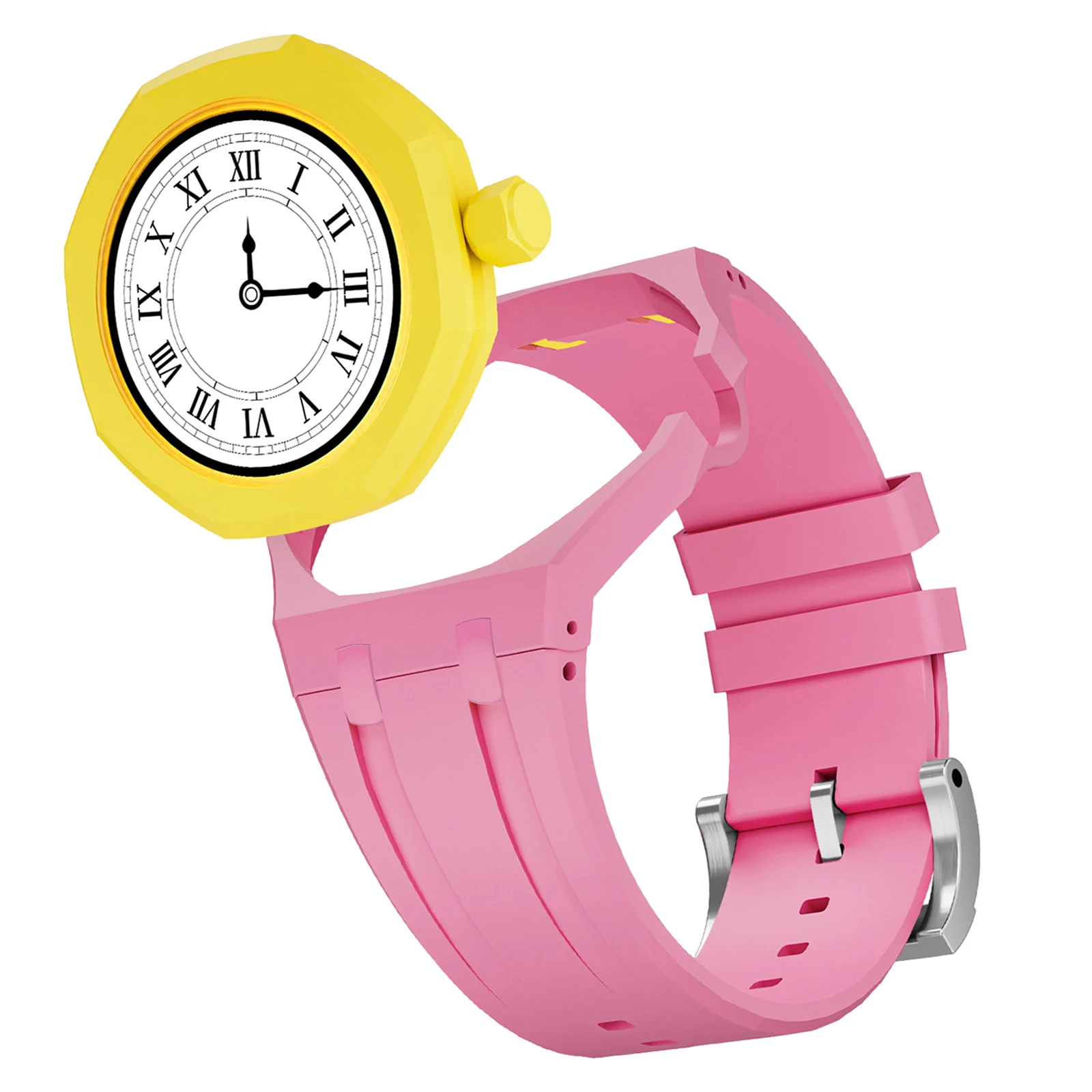 Soft Watchband Bracelet for Swatch X APRoyal Pop Bio‑Ceramic Silicone Integrated Watch Case Strap for Women Men