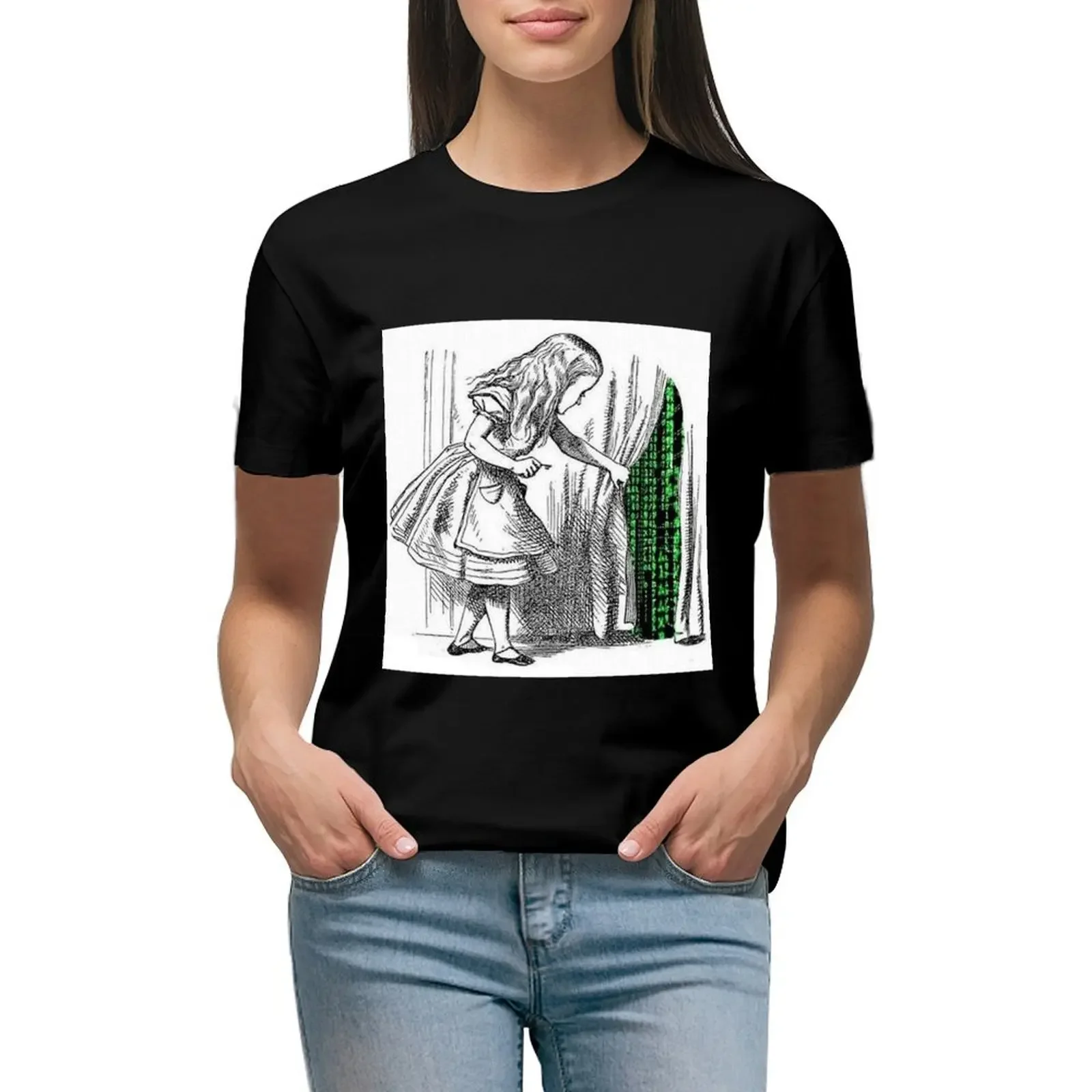 

Alice in matrix T-Shirt animal print shirt for girls customs design your own funny heavyweights designer clothes Women luxury