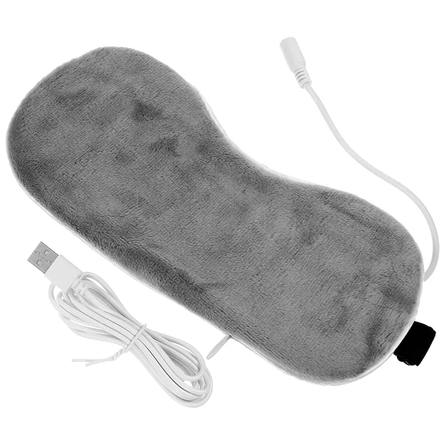 Szara podgrzewana maska na oczy USB 3d Cartoon Steam Warm Compress Patch Dry Eyes Sleep Blindfold Rechargeable Heating Pad Moist Heat
