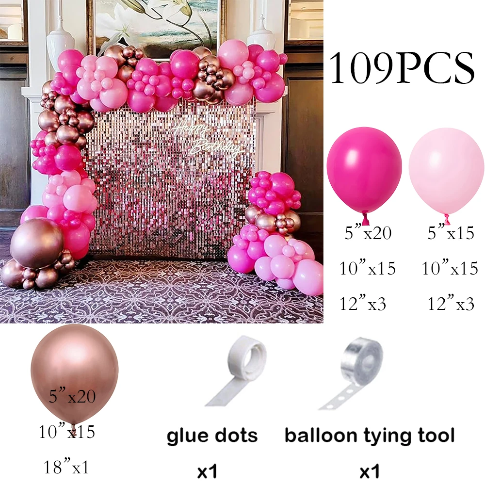 Roze ballonnen slinger Rose roze Rose gouden ballon boog Kit meisje verjaardagsfeestje baby shower huwelijksverjaardag decoratie Globos