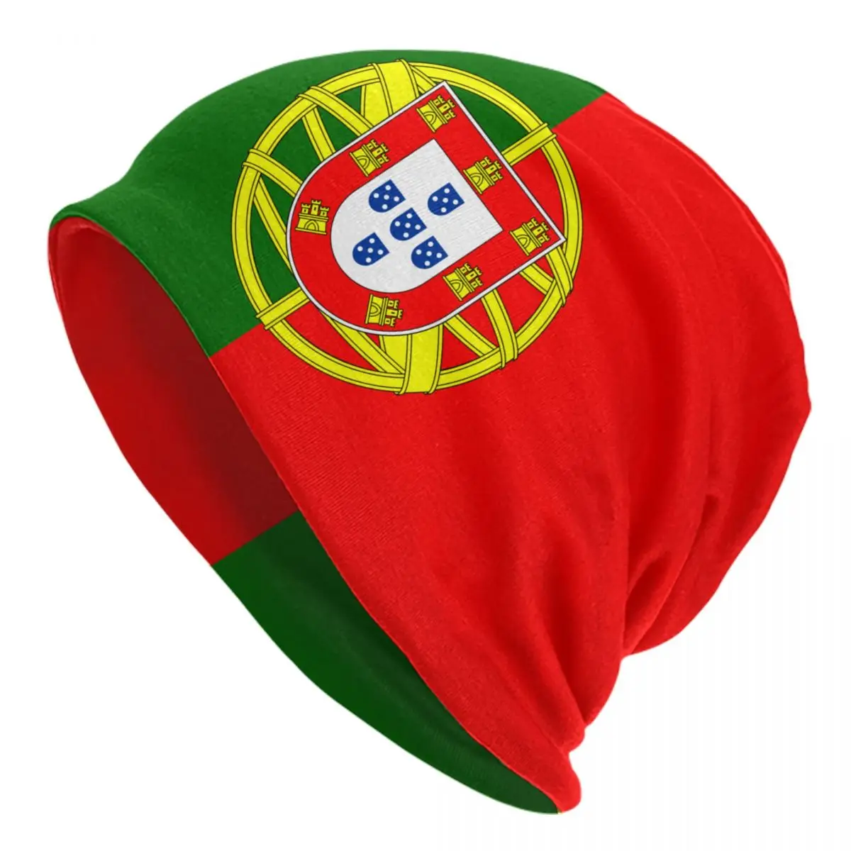 Custom Flag Of Portugal Skullies Beanies Caps Cool Winter Warm Women Men Knit Hats Adult Unisex Bonnet Hats