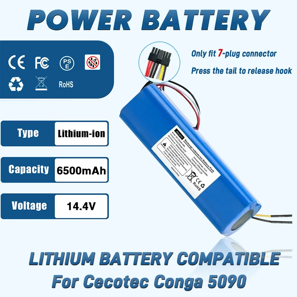 14.4V Original Li-ion Battery for CECOTEC CONGA 4090 4490 4590 4690/ 5090 5490 6090 Robot Vacuum Cleaner battery Pack