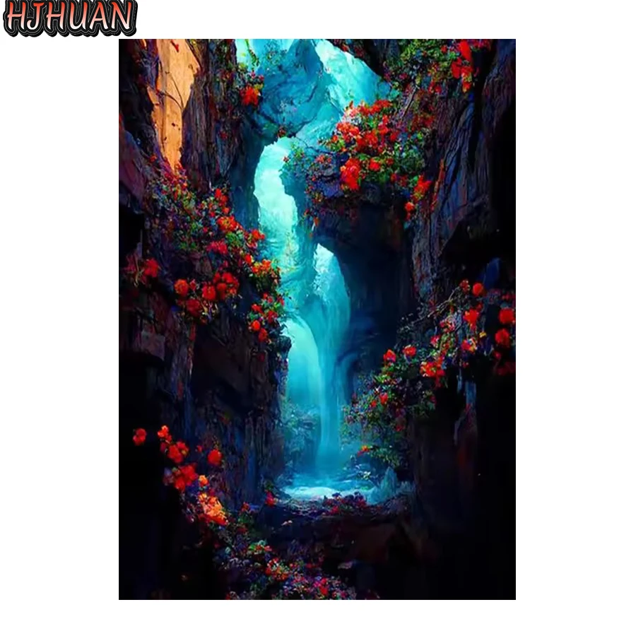 

Diy Алмазная картина Водопад Пейзаж Вышивка крестиком Полный квадратный/круглый Алмазная вышивка Мозаичный комплект HD Качество Товары ручной работы