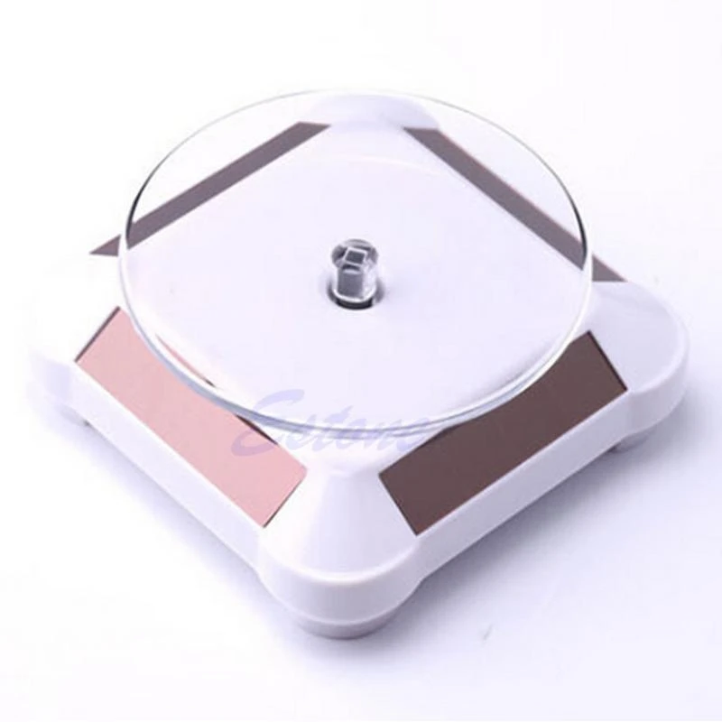 573B Solar Powered Rotating Stand 360 Degrees Turntable Solar Watch Ring