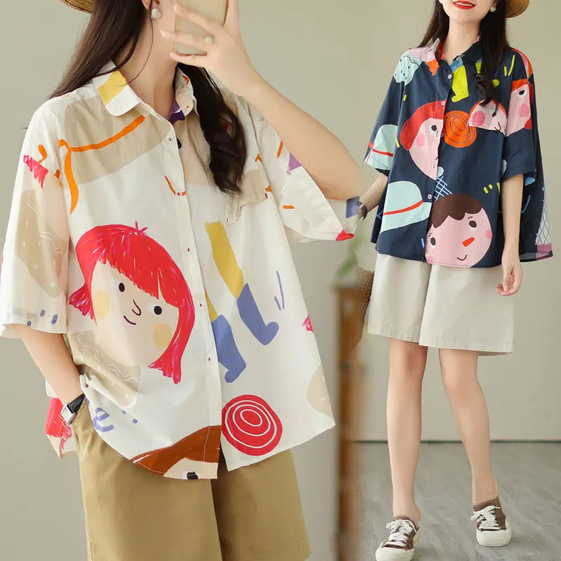 

Повседневная свободная посадка ort Sve irt Vintage Harajuku Sle с принтом, дизайн, ручная роспись, универсальная летняя одежда irt