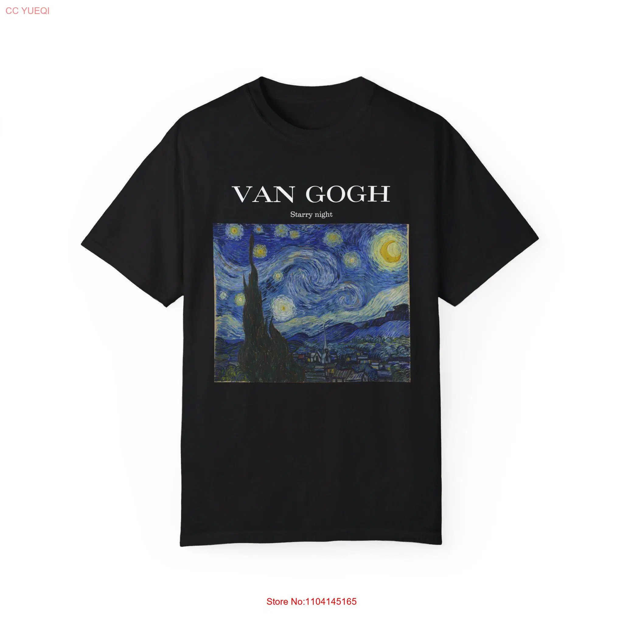 Van Gogh t shirt Starry Night Painting Artwork long or short sleeves