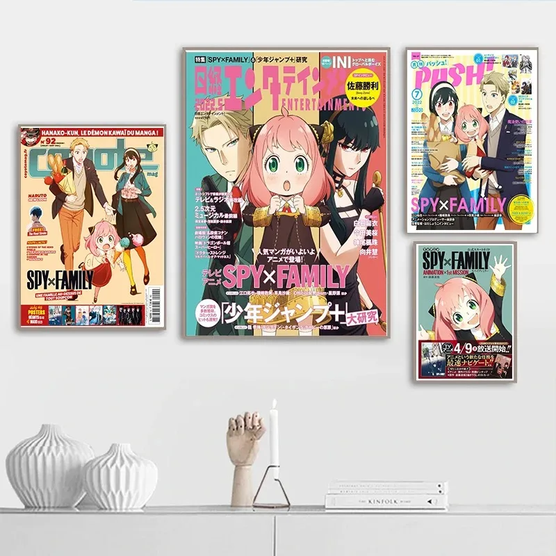 ملصقات شخصية أنيمي بوب للأطفال ، Anya Forger ، مجموعة ملصقات عائلية جمالية spyرسم جداري ، ديكور غرفة كاواي ، مانغا هزلية ، ديكور منزلي #2