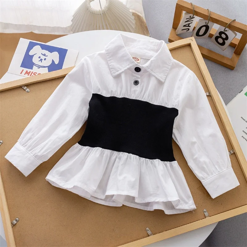 Girls Baby\'s Kids Blouse Coat Jacket Outwear 2024 Elegant Spring Autumn Shirts Cotton Gift Party Beach School Children\'s Clothin