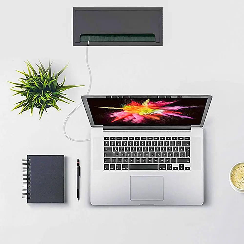 Plastic Computer desktop Decor Grommet Hole Cover Wire Box Wire Cable Holder Wire Hole Cover Desk Cable Box