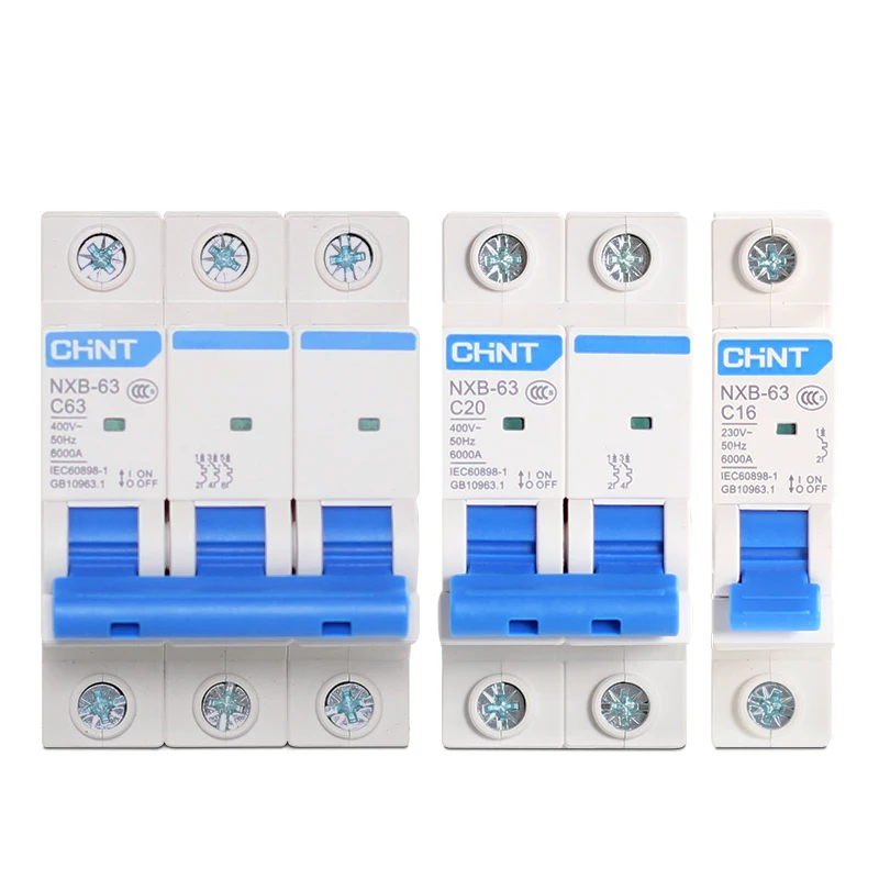 CHNT CHINT NXB-63 D Type 1P 2P 3P 4P Mini Circuit Breaker MCB Domestic Air Switch DZ47 Upgrade Domestic