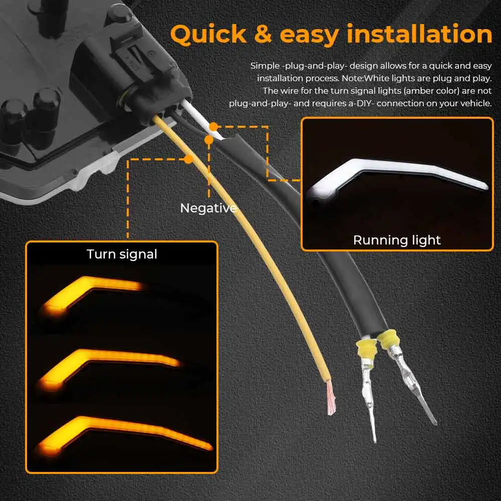 Front Flow Turn Signal LED Light DRL Lights #710004994 & 710004995 Fit For Can-Am Maverick X3 XDS XRS XMR XRC Turbo R 17-23 - view 5