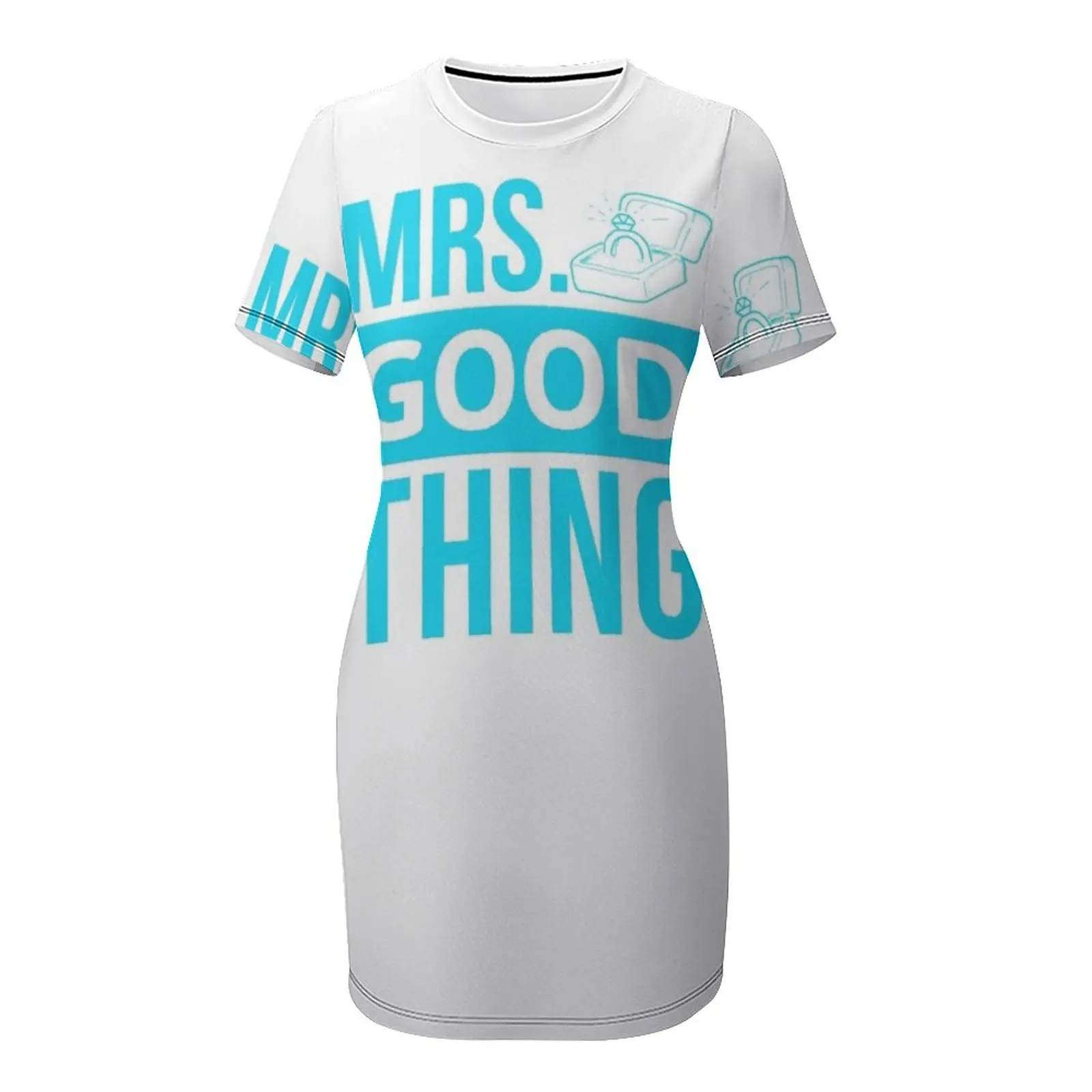 Mrs Good Thing Camiseta - Mulher engraçada citação dia dos namorados, casal legal vestido de manga curta vestido elegante vestidos de noite senhoras