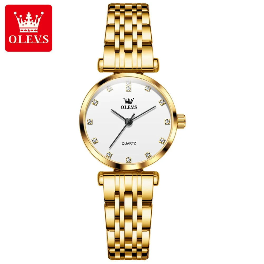 New OLEVS Brand Luxury Women Watches Diamond Gold Steel Ladies Watch Waterproof Quartz Wristwatch Relogios Femininos Clock Gift