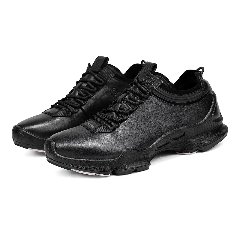 

Men Casual Sports Sneakers Full Top Grain Leather Natural Cowhide Breathable Shoes Arch Support Walking Hiking Universal Shoes
