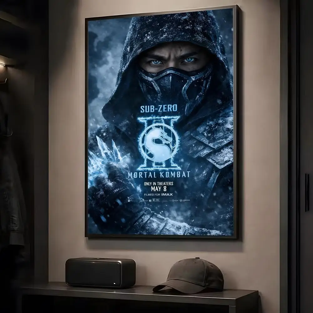 Mortal Kombat Video Game Painting Calligraphy HD Art Wall Room Decor Home Waterproof Home Living Bar Decorative Paintings