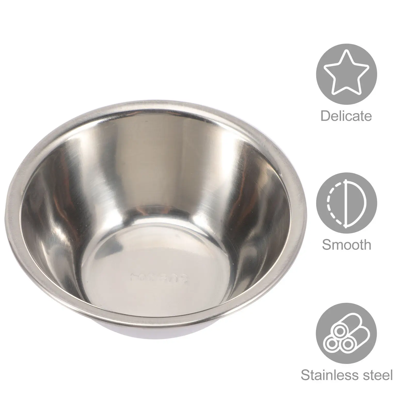 

Mixing Bowl Stainless Steel Practical Tweezers Tool Storage Silver Metal Bowls