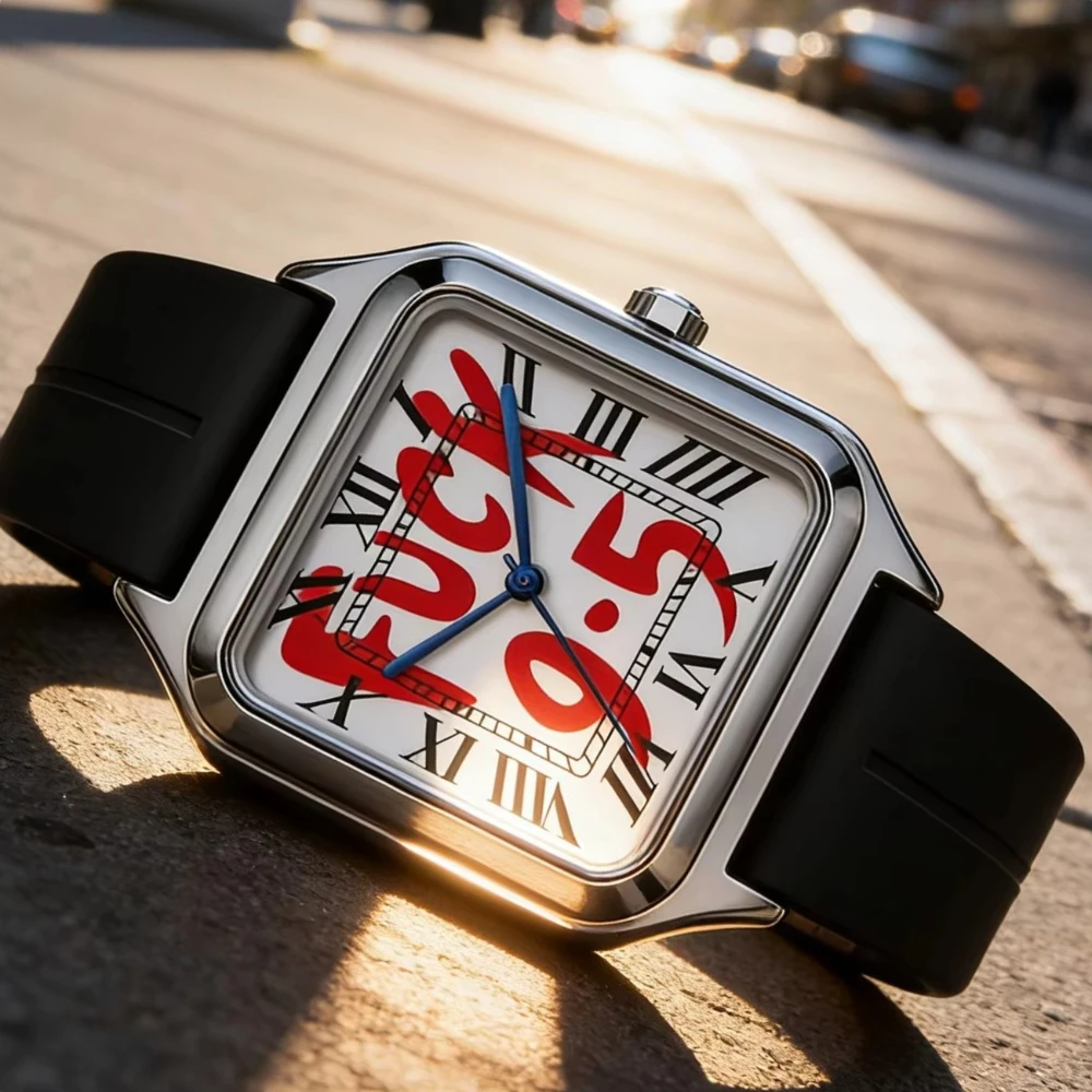 Original Graffiti Writing Innovative Quartz Watch Men Classic Steel Personalize Original Watches Men Hot Selling Clcok Reloj