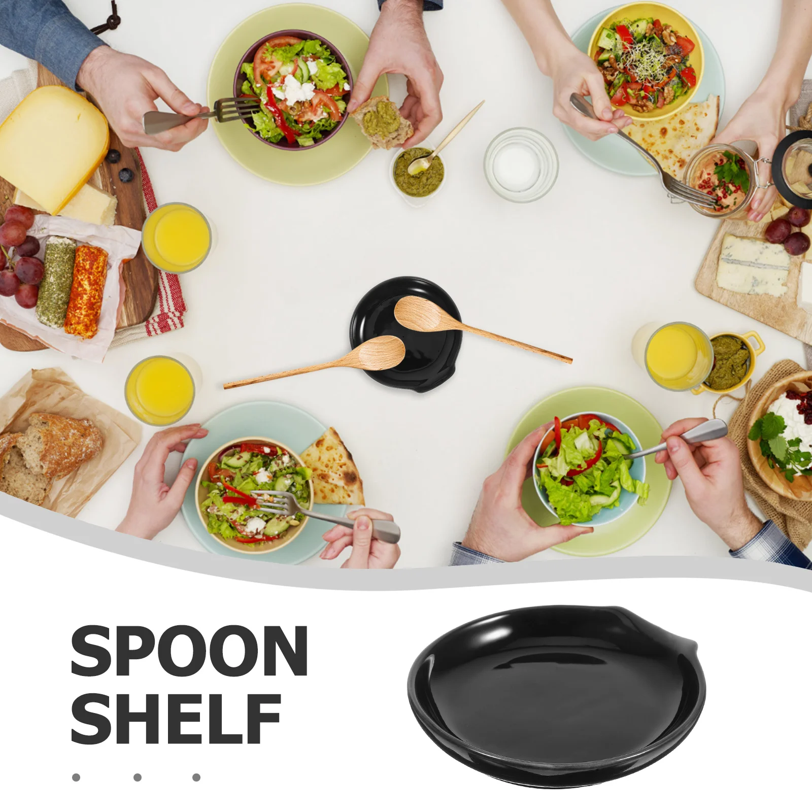 Elegant Ceramic Spoon Rest for Kitchen Counter Heat-Resistant Utensil Organizer Soup Ladle Holder Decorative Small Spoon Rest