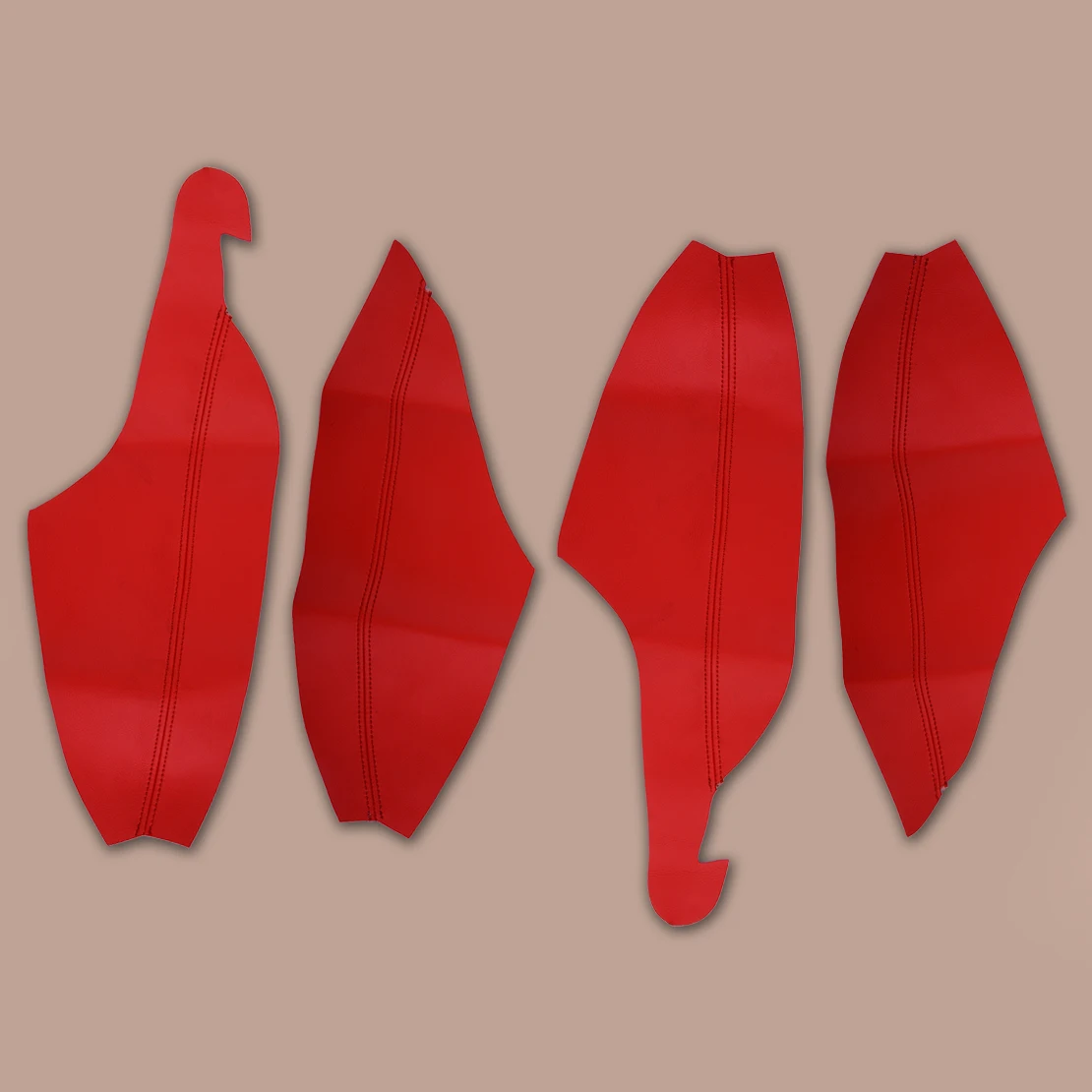 

4pcs/Set Car Interior Door Armrest Panel Trim Cover Red Microfiber Leather Fit for Toyota Corolla 2020 2021 2022