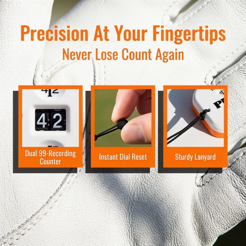 1/2pcs 2 Digit Display Golf Stroke Counter 1-99 Counting Press Count Button Scorekeeper Clicker Color Options Dial Reset