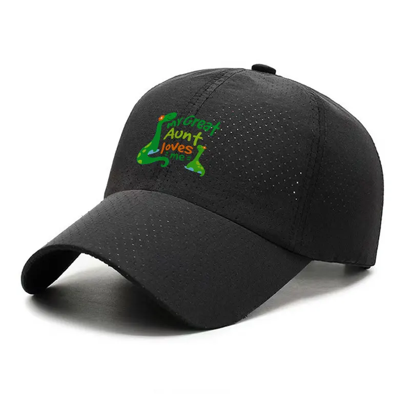 My Greek Aunt Loves My Nephew Quick Dry Dinosaur Baseball Cap Unisex Breathable Hat