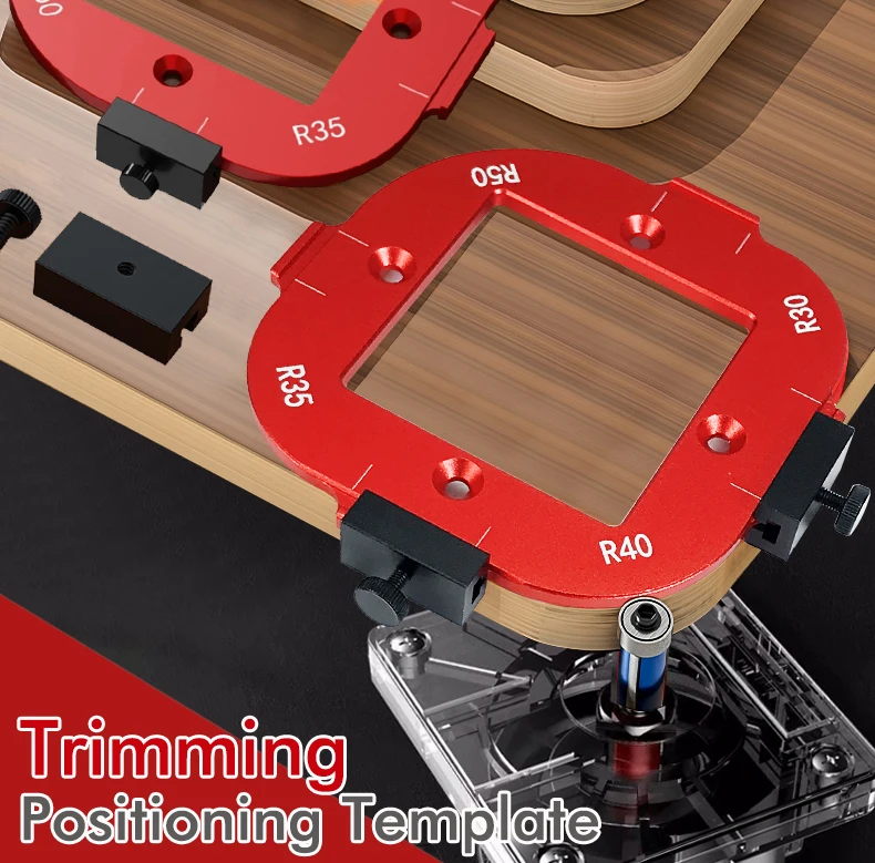 Trimming Machine Cutting Fillet Template R-angle Arc Template for Woodworking Electric Router Slotting Wardrobe Woodboard Tools
