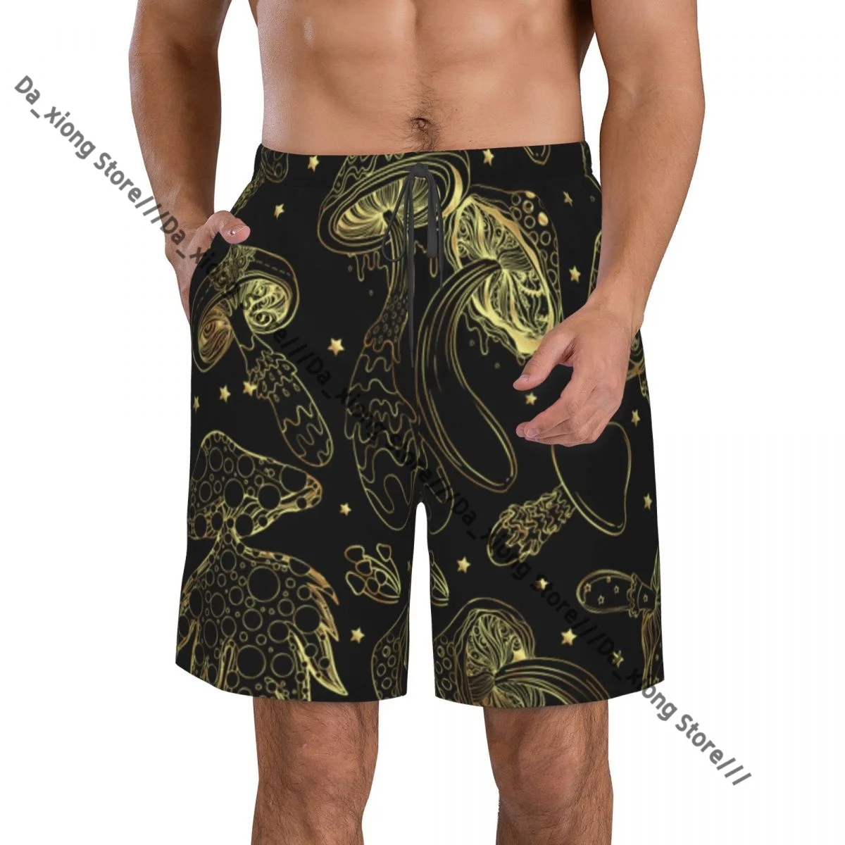 

Мужские купальники, короткие плавки, волшебные грибы, пляжные шорты, шорты для плавания и серфинга