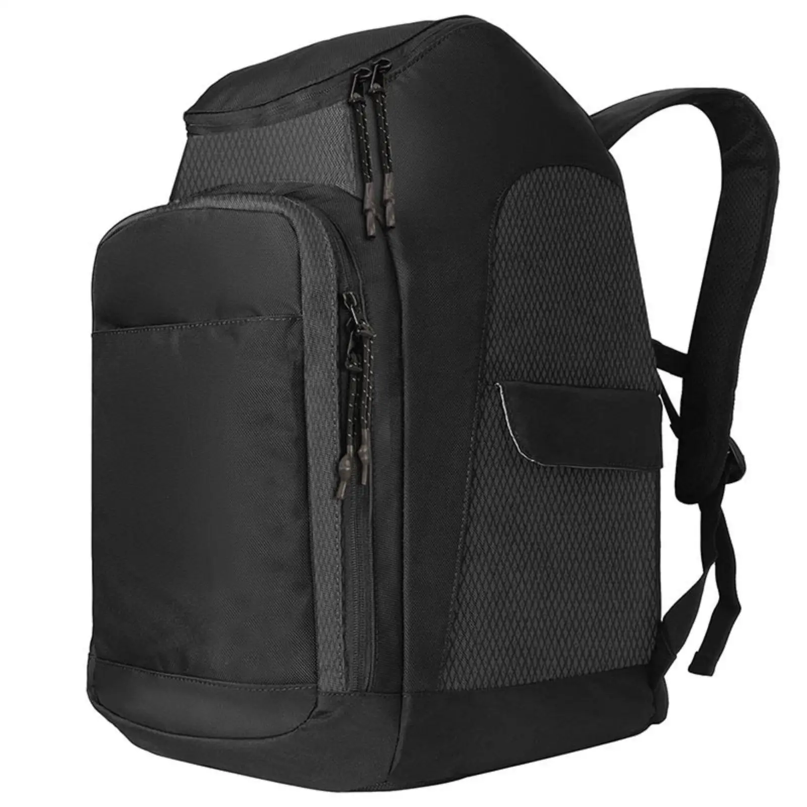 Large Capacity 50L Ski Boot Backpack for Snowboarders with Helmet Goggles Compartment and Padded Breathable Back Panel