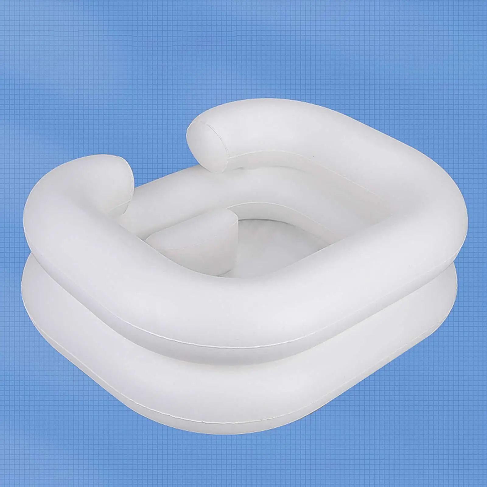 Portable Inflatable Shampoo bowl Bed Hair Wash Bowl with Drain with Pillow Hair Washing Basin Washbasin Elderly Travel