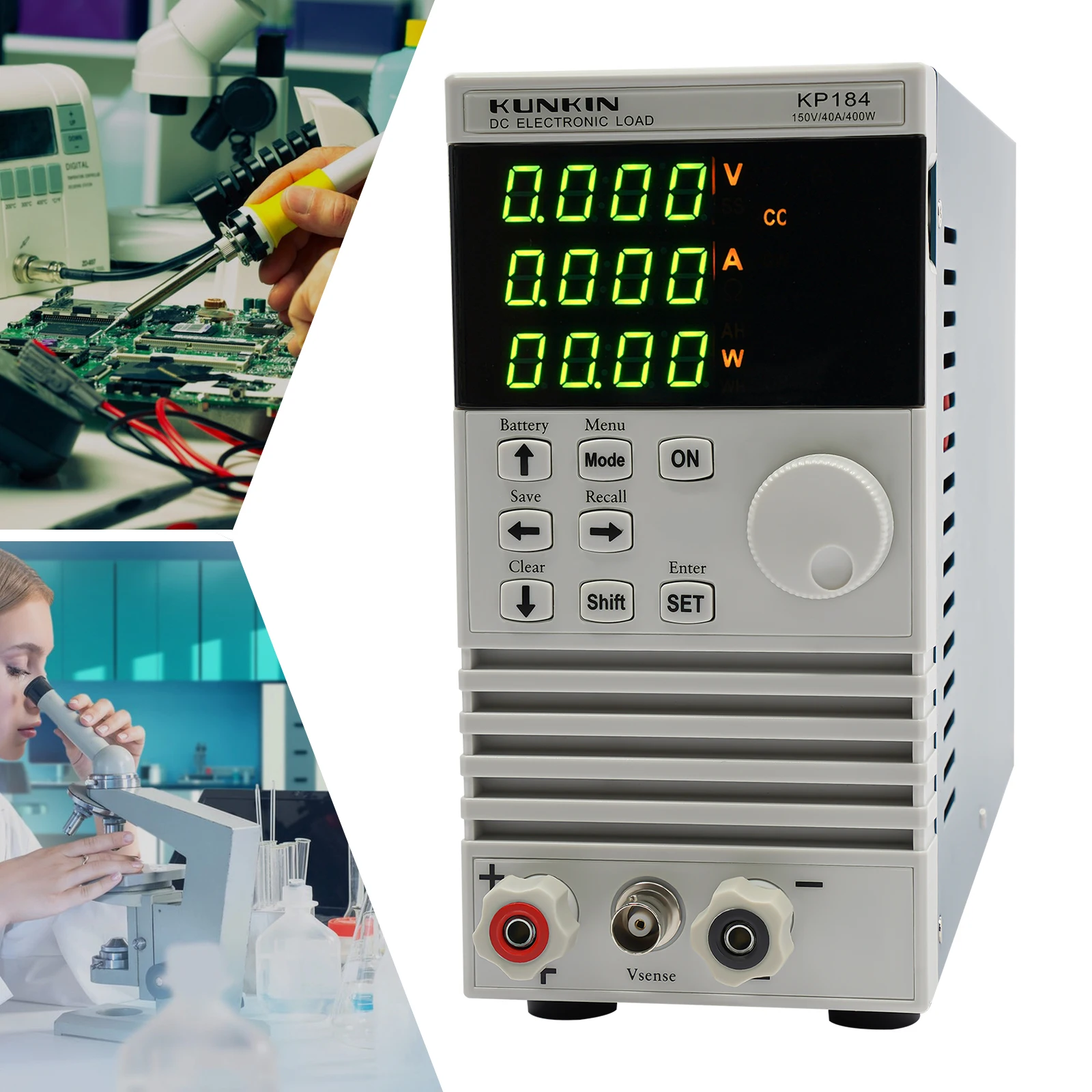 

KP184 DC Electronic Load Battery Capacity Tester Internal Resistance Power TesterTester RS485/232 400W 150V 40A