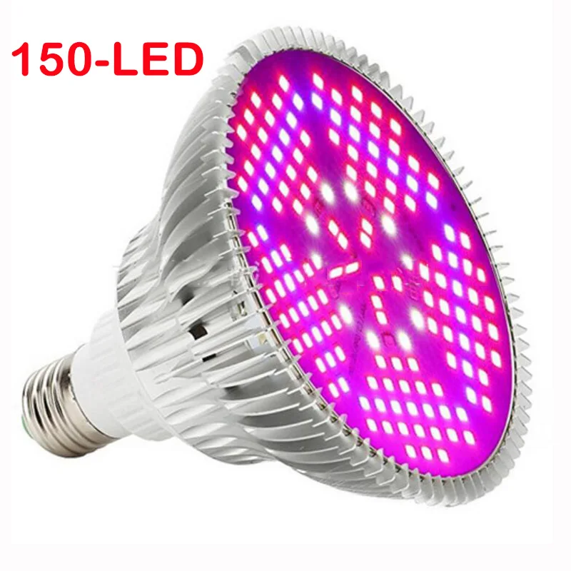 120 150 LED Plant Grow Light Hydro Phyto หลอดไฟในร่มดอกไม้เรือนกระจก Full Spectrum Growth โคมไฟ E27 Growbox ห้อง