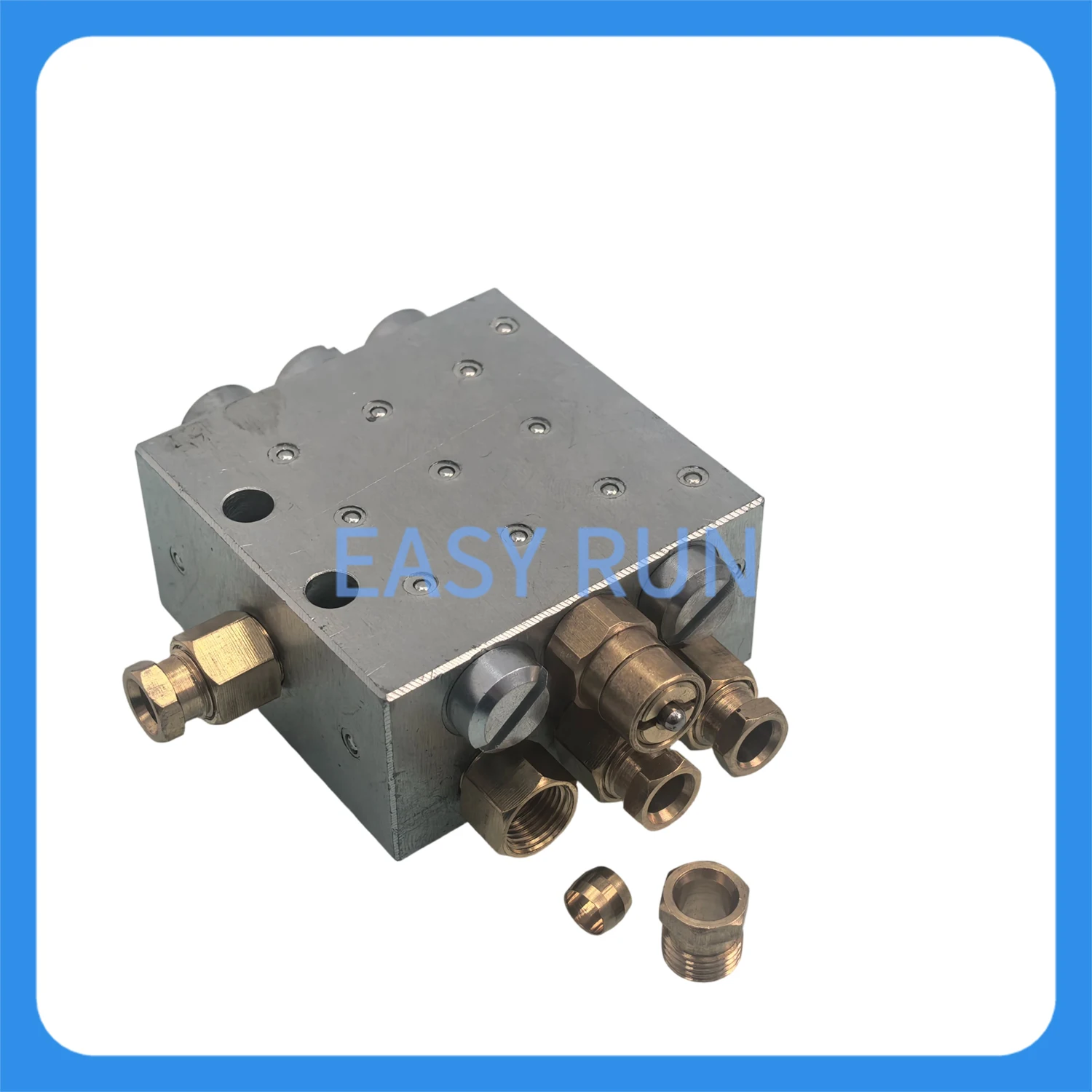 Multi-Point Progressive Feeder Block 2-6 Outlets for Injection Molding & Presses