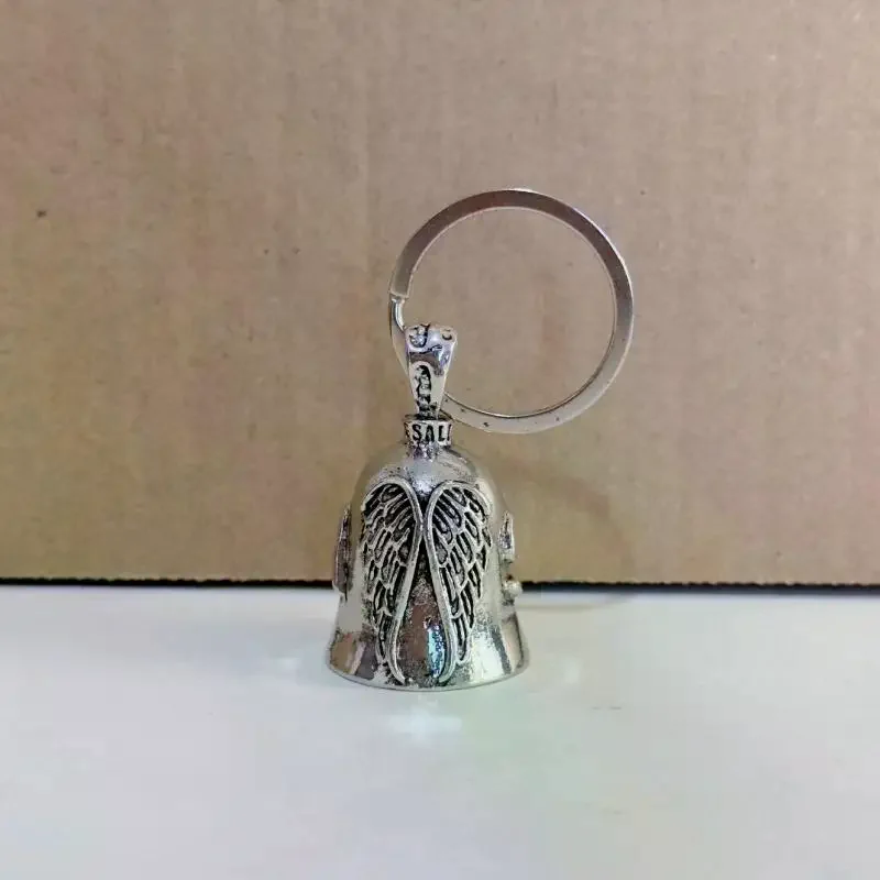 1 Piece Biker Riding Bell Pendant Riding Bell Angel Guardian KeychainPortable Motorcycle Accessories For Biker Riders Gift