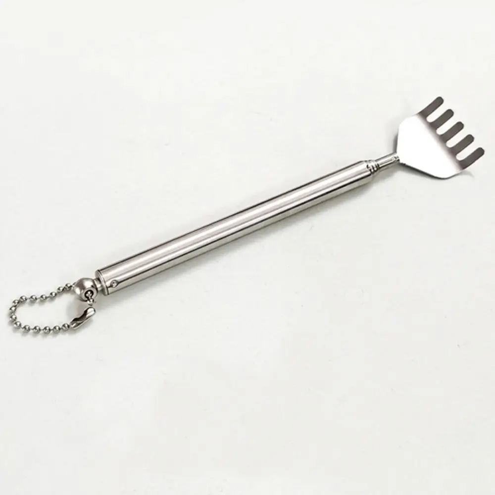 

Портативный скребок для спины из нержавеющей стали, регулируемая длина с цепочкой, выдвижной скребок для спины, телескопический скребок для снятия зуда