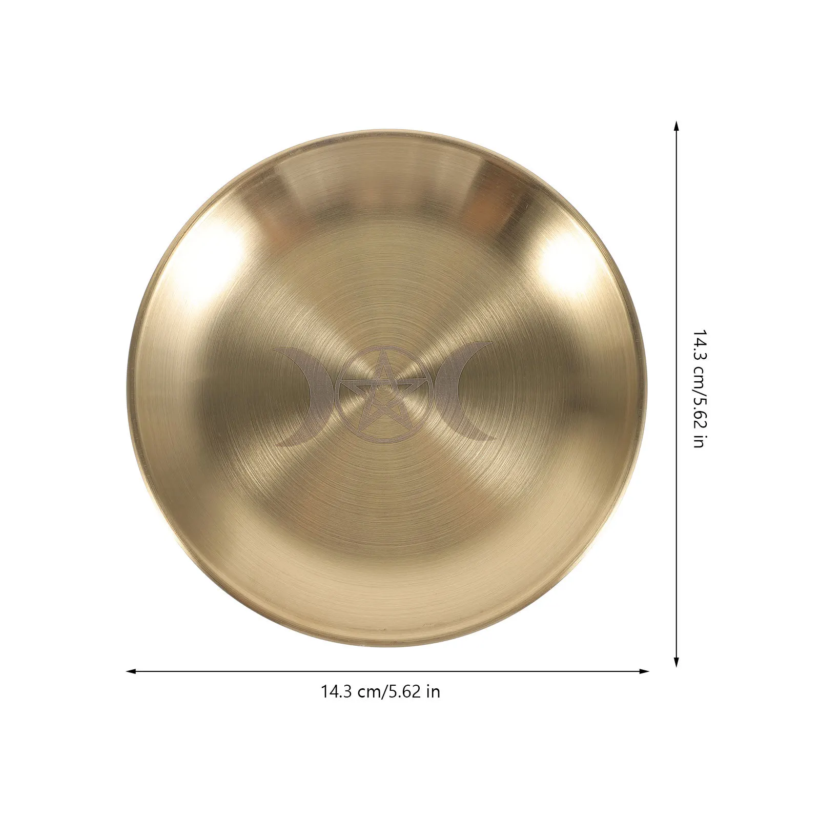 

Five Pointed Star Gold Plated Metal Altar Tray Witch Ritual Decorative Dish For Jewelry Rings Keys Trinkets Home Office