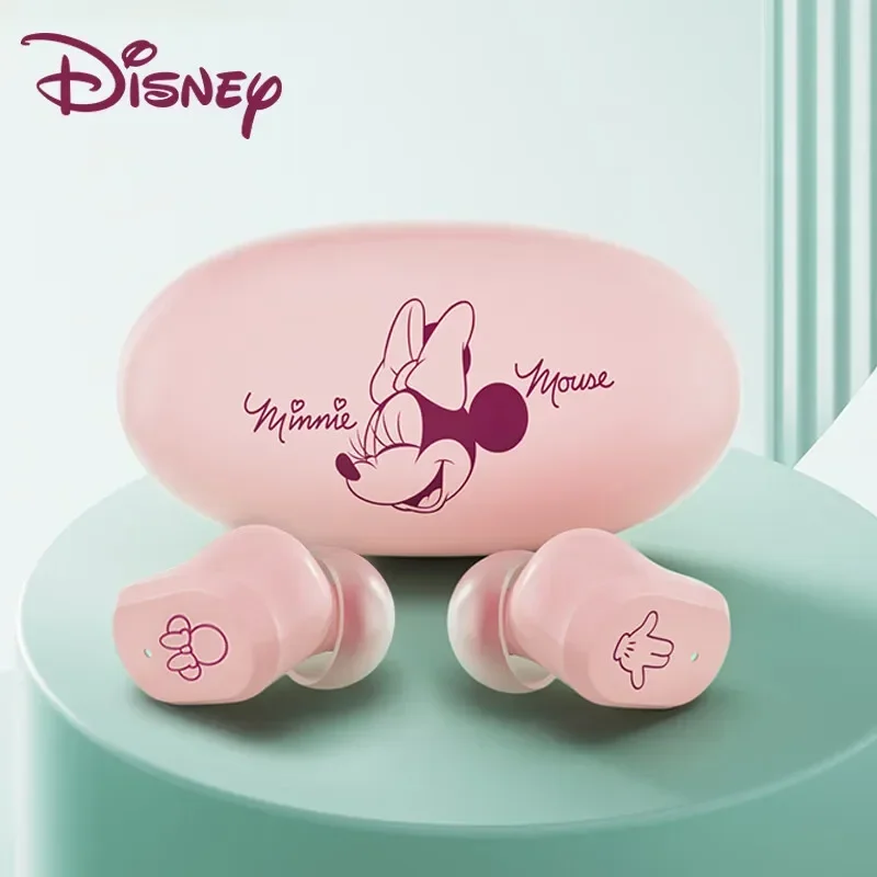 Disney Earphones Bluetooth 5.3 Cute Mickey Minnie Wireless Earbuds Noise Cancelling Gaming Sports Headphones Low Latency DN02