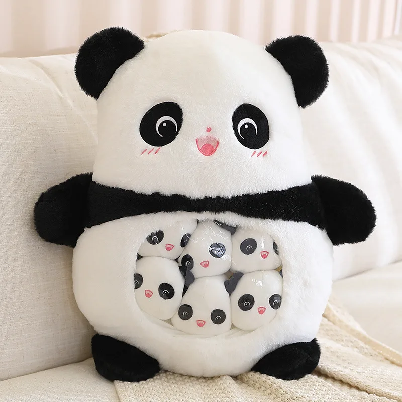 6 Mini Kawaii Animal Balls Pudding Pillow Bag Plush Stuffed Doll Panda Rabbit Dinosau Dolls Cushion Plush Pillow Office Nap New