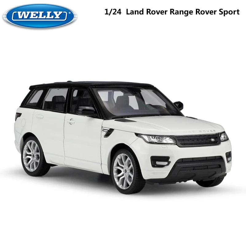 Welly Diecast Model Car 1:24 Scale Car Toy Land Rover Range Rover Sport SUV Metal Alloy Toy Car For Children Gift Collection