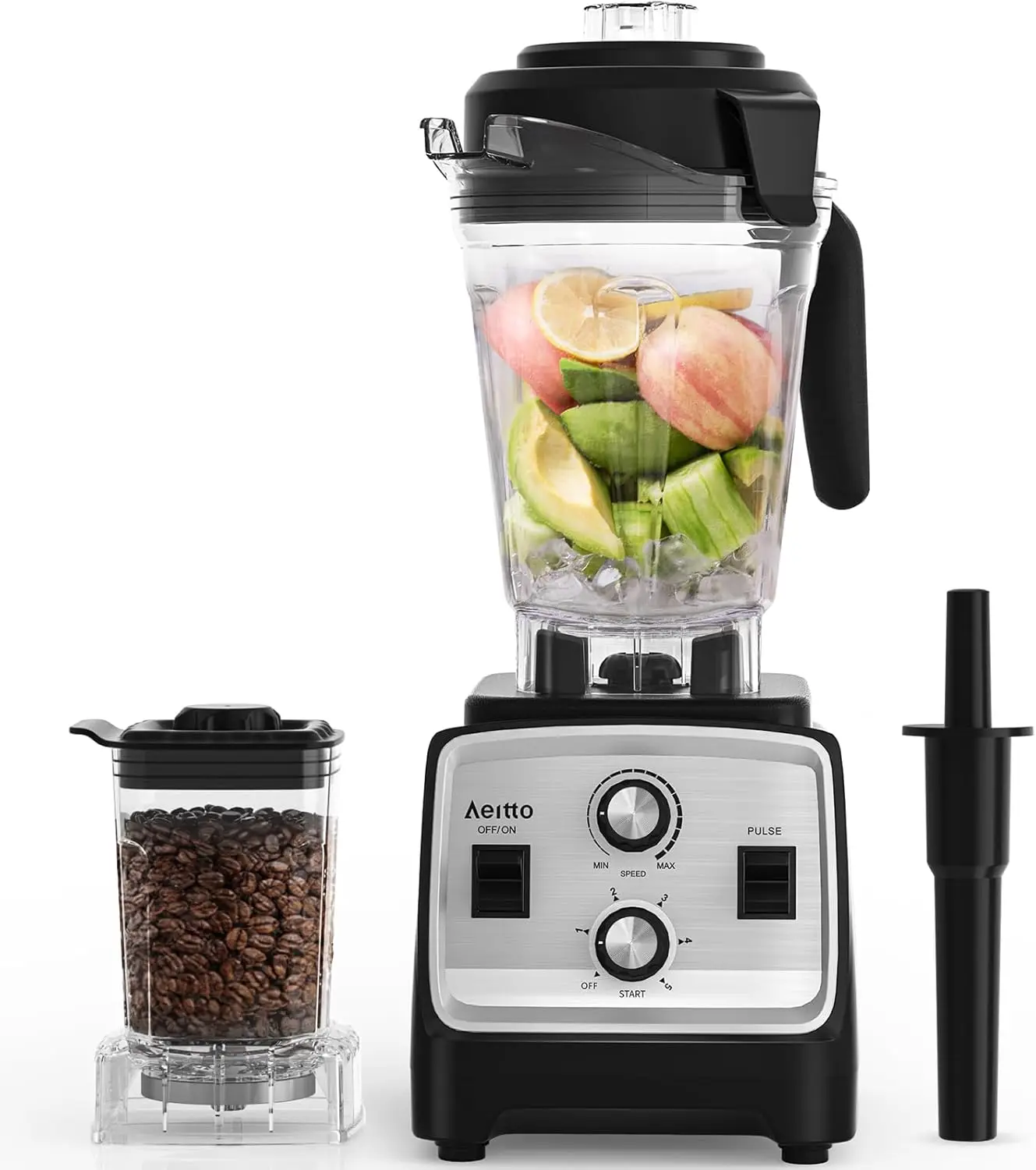 Liquidificador para cozinha, motor de 1800W, 85 Oz BPA Free Counterto Blender and Grinder Combo, grande capacidade, 2 em 1