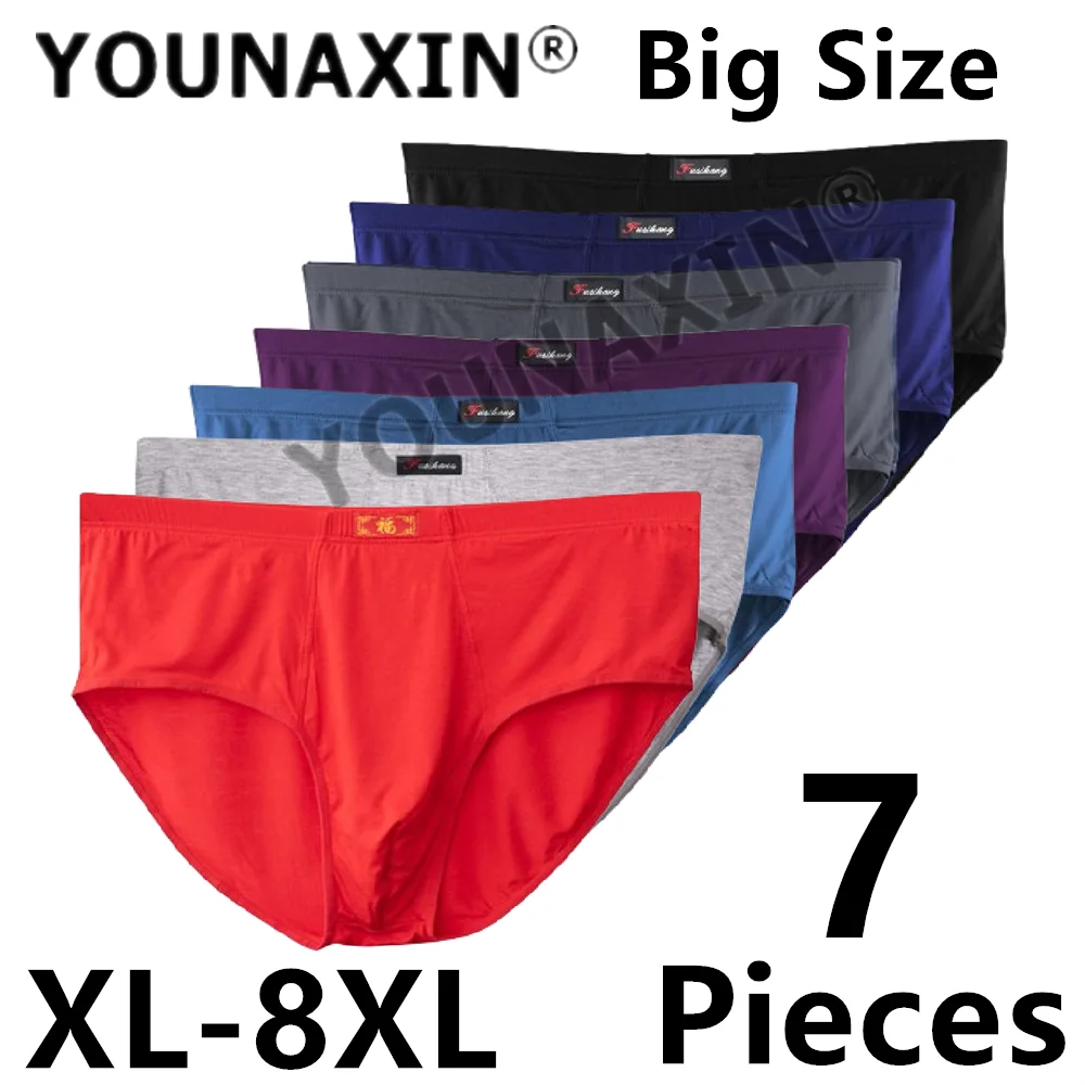 

7 Pieces/Lot Big Size Briefs Large Underwear Men Underpants Panties Undies Shorts Knickers XL 2XL 3XL 4XL 5XL 6XL 7XL 8XL