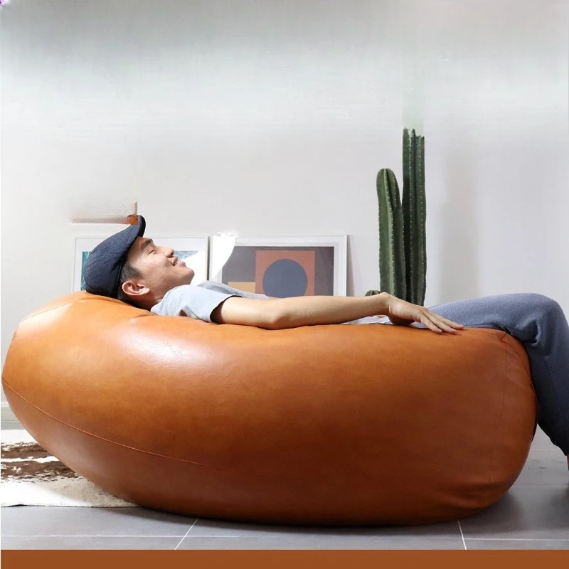 Lie down and sleep tatami bean bag leather chair balcony sleeping in the living room