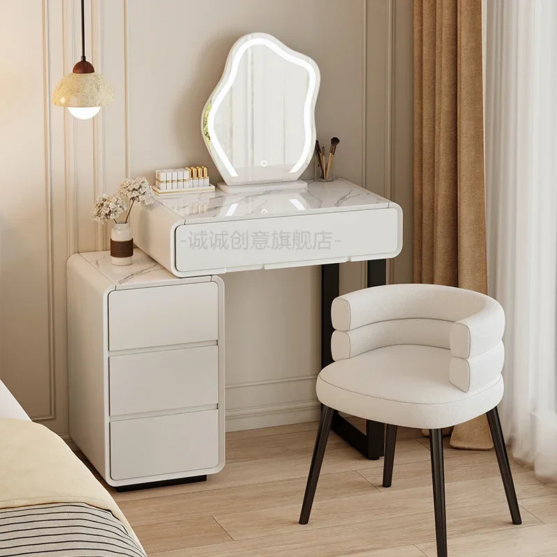 Wood Drawers Vanity Table Bedroom Makeup Storage Mirror Dressing Table Women Luxury Modern Comoda Pra Quarto Chinese Furniture