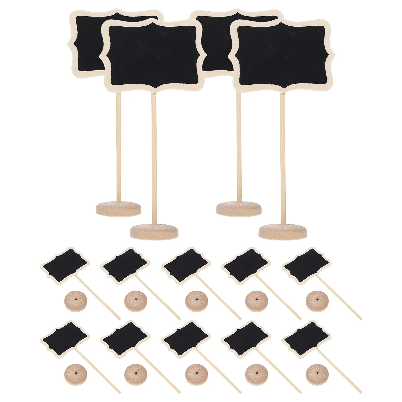 

Набор из 15 мини-досок с деревянной рамкой, прямоугольные маленькие меловые доски для номеров столов на свадьбу, доска для сообщений, декор для вечеринок, в деревенском стиле
